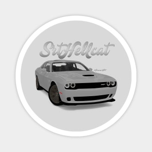 SRT HELLCAT White Front Magnet